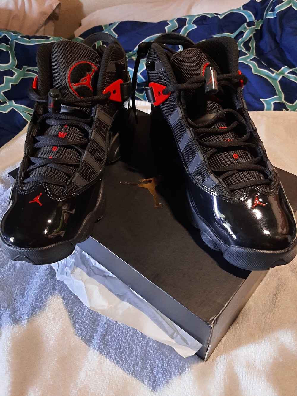 Jordan Kids Black and Red Basketball Sneakers